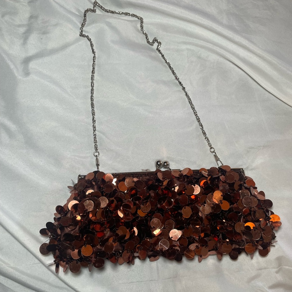 Brown evening clutch